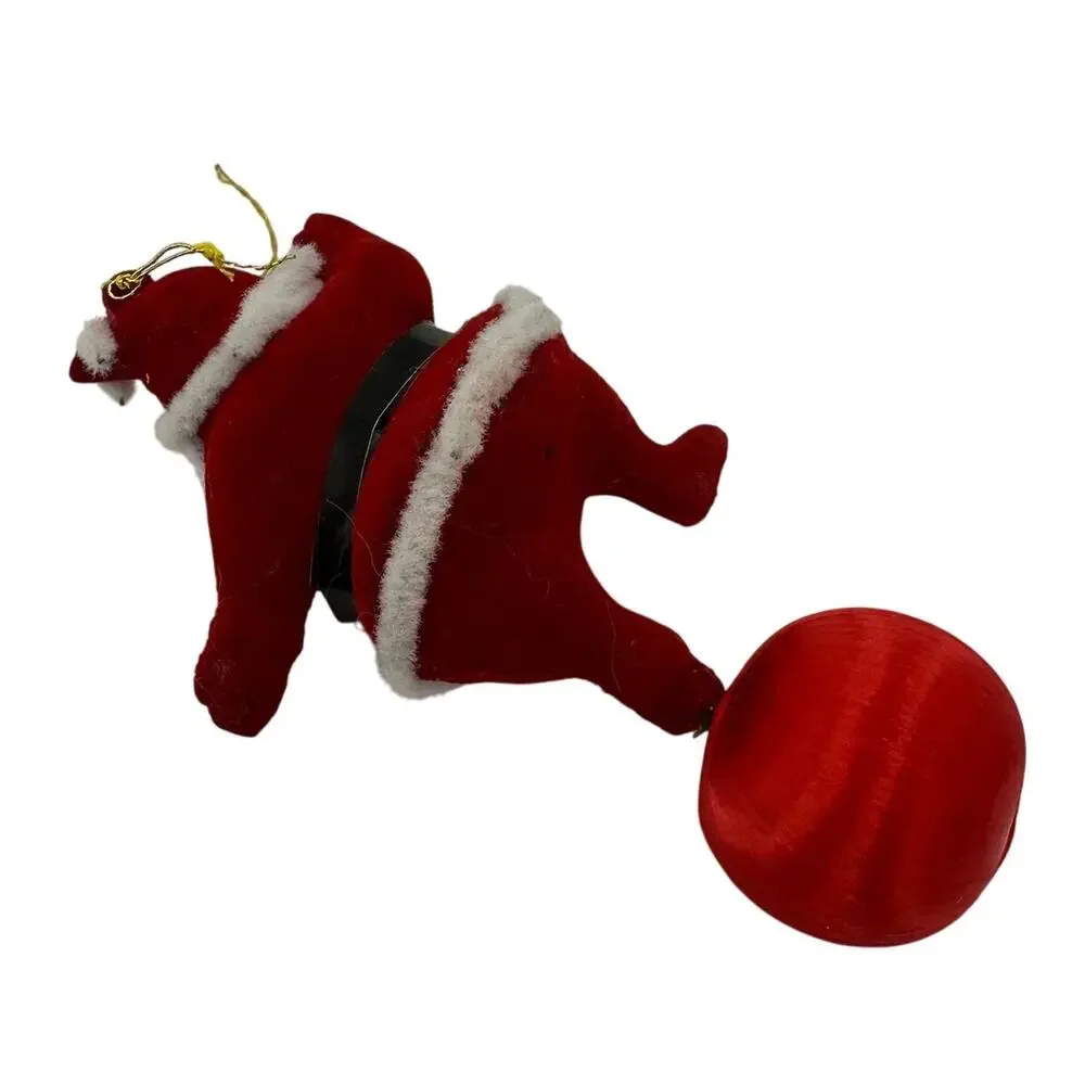 Vintage Mid Century MCM Dancing Santa Claus Ornament 5 Inch